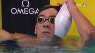 Olympic Swimming Trials | Michael Phelps Second In 100m Butterfly Semi