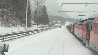 Führerstandsmitfahrt im Schnee - Johnsbach i.N. - Kleinreifling am 30.11.2021