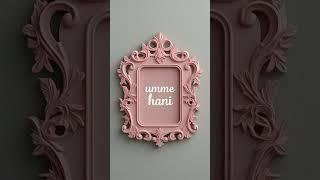 Umme hani name logo,@new @trending @short @video