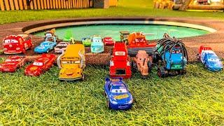 Disney Pixar Cars Lightning Mcqueen, Dinoco, Mater, Hudson, Axlerod, Finn, Frank, Guido, Mack, Shu