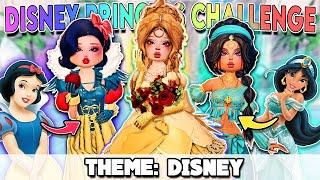 Buying Iconic DISNEY PRINCESS Themes for EVERY ROUND in DRESS to IMPRESS! (Roblox)