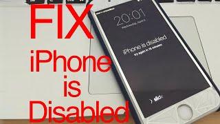 Your iPhone is Disabled - Here's how to Fix it! Enable iPhone 7 6 6S 6 Plus 5S 5C SE 4S