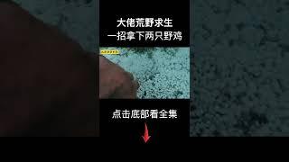 荒爷大佬求生，北极一箭拿下两只大松鸡！#alone #shots