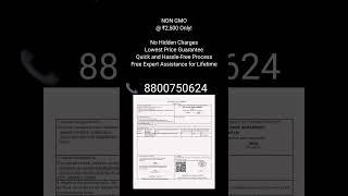 Non-GMO Certification #certificate # License #import #documents