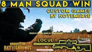 PlayerUnknown's Battlegrounds • 8 Man Squad Win • Custom Games • NotEmerse Final Battle • Locul 1