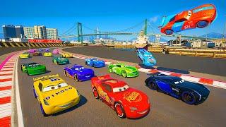 Lightning McQueen Wild Police Chase Escalates into an Epic Race with The King Cruz Ramirez and Storm