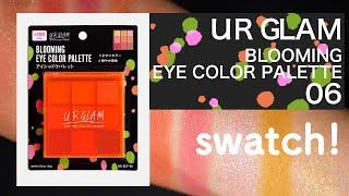 【100均コスメ】URGLAM ブルーミングアイカラーパレット 06【swatch】