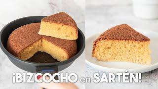 Bizcocho SIN HORNO a la Sartén  | Torta de Vainilla Esponjosa y Alta