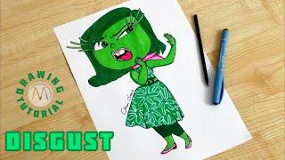 How to draw Inside Out two characters Disgust / Disgust Inside Out 2 drawing