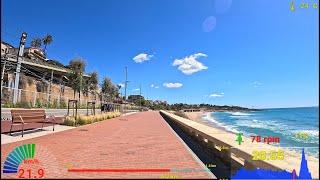 30 minute Sunshine Coast Road Indoor Cycling Workout Spain Telemetry 4K Video