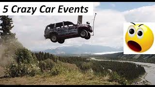 5 Crazy Car Events * Bus & Trailer Races, Launching Cars, Skip Racing & Car+Skiing Races *