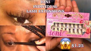 DO INDIVIDUAL LASHES WITH ME 🫶FULL SET FOR $1 | IONI EYELASHES | DIY LASH EXTENSIONS