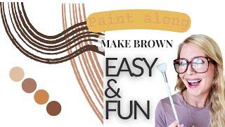 How to Mix Perfect Brown & Earthy Shades Using Primary Colors | Acrylic Painting Tutorial 