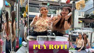 [4K TH]Eggs & Bananas! The Most Popular Roti Lady in Bangkok - Thai Street Food 2024.