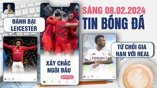 TIN BÓNG ĐÁ 8/2: MAN UTD ĐÁNH BẠI LEICESTER, BAYERN CHẮC NGÔI ĐẦU, VINICIUS TỪ CHỐI GIA HẠN VỚI REAL