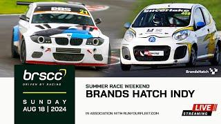 BRSCC LIVE | SUMMER RACE WEEKEND @ BRANDS HATCH | 17/18 AUGUST 2024 | SUNDAY STREAM