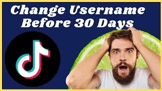 How to change tiktok username before 30 days (2024)