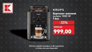 Oferta Kaufland din 6 noiembrie: espressor automat, friteuză cu aer cald și tigăi