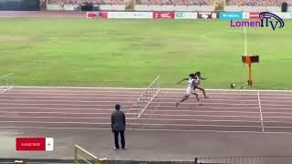 100m hurdles final. African Military Games. Abuja2024. Blessings from Nigeria wins. 15.51sec.