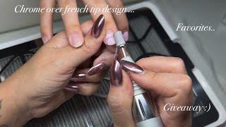 Glazed (Chrome) French Tip Design | Giveaway