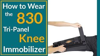 How to Wear the 830 Tri Panel Knee Immobilizer by CoreTech -  SUP2047BLK