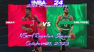 NBA 2K24 MyNBA Era - Miami Heat @ Boston Celtics - October 27, 2023