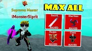 Getting MAX All (Ranks + Class + Shuriken & BEST Swords) In OP NINJA SIMULATOR! [Roblox]