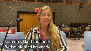 Norge er medlem  Sikkerhetsrådet - Fredsdiplomati på agendaen-