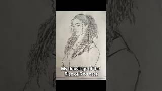 My drawings! #descendants #riseofred #maliabaker #kyliecantrall #red #chloe #descendants4 #fyp