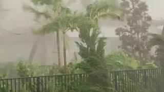 "Oh my god!" | Watch the moment a tornado rips through a Florida backyard during Hurricane Milton