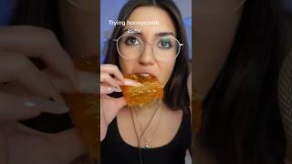 Trying honeycomb for the first time  #asmr #shorts #shortsvideo