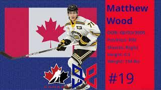 #19 Matthew Wood (DY) Shift by Shift 05.08.22 Hlinka/Gretzky Cup Canada