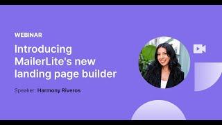 Introducing MailerLite's new Landing Page builder!