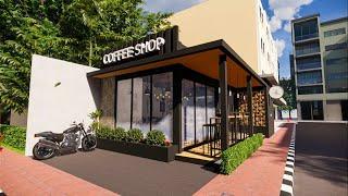 Design Cafe Minimalis 5 x 10 m, [Coffee Shop Design Minimalist]