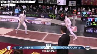 GRUMIER Gauthier FRA vs NOVOSJOLOV Nikolai EST L16 Budapest GP Mar 15, 2015