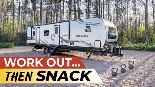 A front kitchen with room for yoga! 2025 Heartland Eddie Bauer 33FK | RV Review