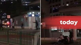 Police shoot knife-wielding man outside Clementi police station