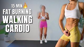 15 MIN FAT BURNING WALKING WORKOUT | Weight Loss Cardio