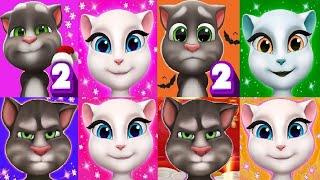 MY TALKING TOM VS MY TALKING TOM 2 MY TALKING ANGELA CHRISTMAS VS Halloween 2020Chinese Version 2021