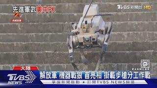 解放軍「機器戰狼」首亮相 掛載步槍分工作戰｜TVBS新聞 @TVBSNEWS01