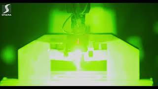 Cutting a 5 mm hole in thick superalloy using Synova Laser MicroJet®
