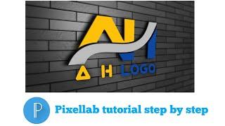 pixellab editing tutorial A H logo design || 3D logo Tutorial for Biggener || logo design pixellab