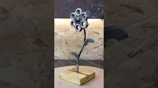 Metal art flower #diy #craft #reels #shorts #metal #art #welding