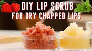 DIY LIP SCRUB | How to Make Flavored Lip Sugar Scrubs | Dry Lip Remedy