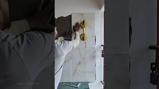 Technique To Vitrified Wall Tiles For Wash Besin Area || Rainbow Marble & Tiles