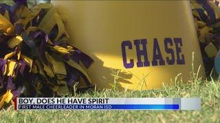 Moran ISD's first male cheerleader proves stereotypes are meant to be broken