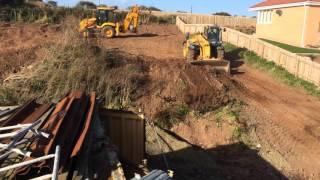 JCB 530 Loadall loading topsoil in Northumberland