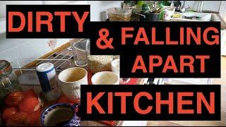 Really DIRTY & FALLING APART Kitchen Needs Cleaning - Psst!, Watching It Will Make You Feel Better!