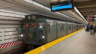 MTA NYC Subway R1/9 Holiday Train Action (December 2024)