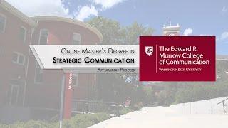 WSU Online MA in Strategic Communication - Application Process